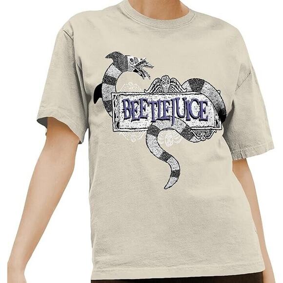 Beetlejuice Sandworms Tombstone Isaac Morris Limited Tee Shirt Size L RARE NWT - Picture 1 of 9